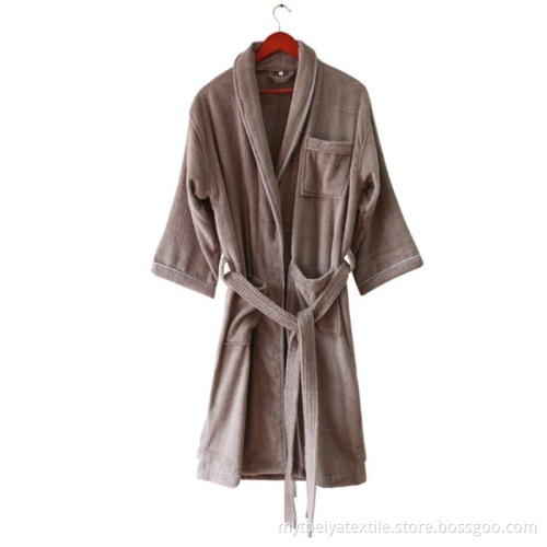 Wholesale Custom Comfortable Waffle Terry Velour Bathrobe Hooded